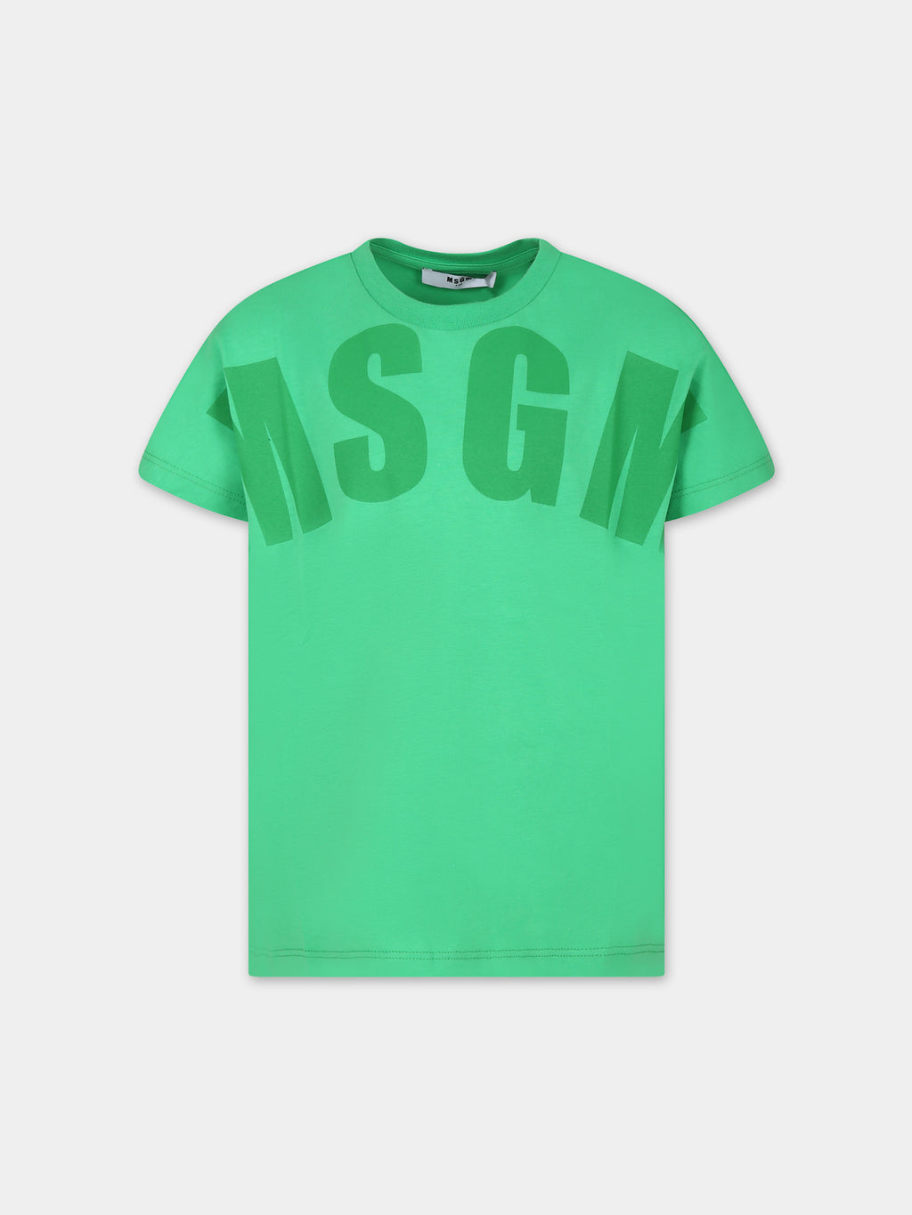 T-shirt verde per bambini con logo